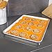 Kitchen + Home Silicone Baking Mats - Set of 2 Non-stick, BPA Free Food Grade Silicone Mat Liners for Half-Size Cookie Sheet with Measurements