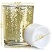 Gold Votive Candle Holder, Set of 12 – Bulk, Mercury Glass Finish Holders for Wedding Decorations, Home Décor, Table Centrepiece with 13 Battery Operated Bulb Flameless LED Tealight