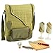 Picnic at Ascot - Wine Carrier Deluxe with Glass Wine Glasses and Accessories for Two, Olive Tweed