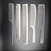 CCbeauty 5-Packs Metal Barber Comb Set Pack for Men & Women,Professional Hairdressing Salon Combs Rat Tail Teasing Hair Cutting Tool Detangler Comb with Leather Bag