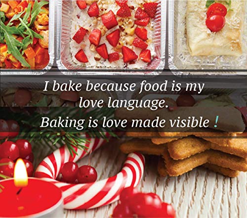 45 Pack - Small 1LB - Christmas Cookies Containers - Christmas Treat Foil Containers - Cookie Gift Boxes/For Gift Giving - Holiday Treat Boxes - Aluminum Pans with Lids -5.9''x4.7''x1.9'' SMALL SIZE - Thumbnail 6