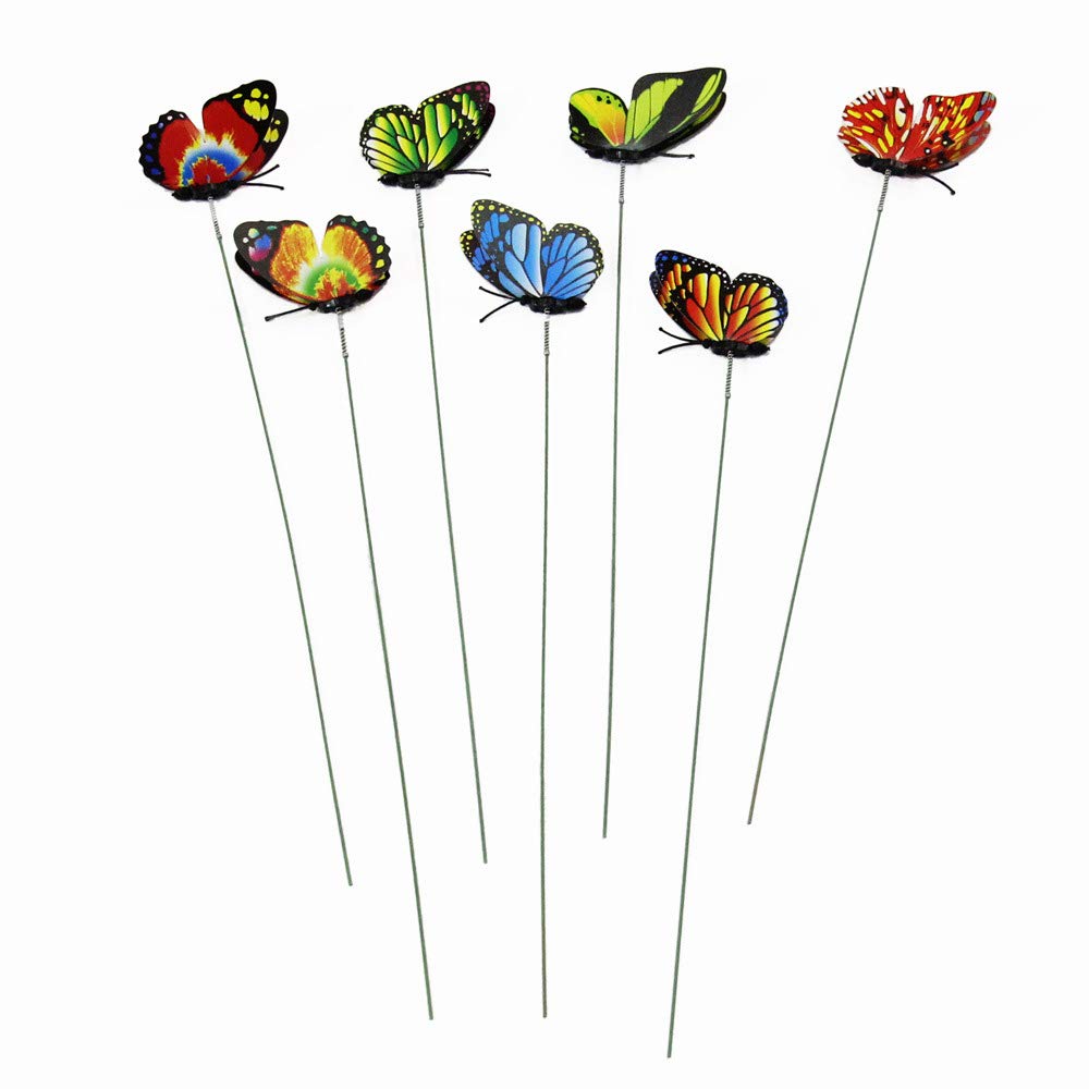 Haihuic 10pcs Mariposa 3D para Maceta de jardín Plantador Estacas ...