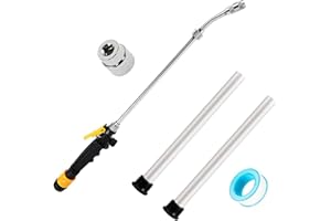 YHOPARTS RV Heater Anode Rod and RV Water Heater Flush Wand-9.25"L x 3/4"NPT Thread Magnesium Rod for Suburban & Mor-Flo with Hex Wrench Socket Removal Tool, Teflon Tape Extends RV Tank Life