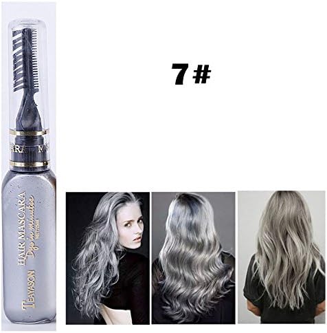 1x Professional Hair Chalk Vibrant Colours Tools Hair Temporary Hair Dye Hair Color Mascara Grey