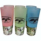 Duck Commander Duck Dynasty Uncle Si Tea Cups 16 Ounce Pink, Green, Blue Drinkware (Pack of 6)
