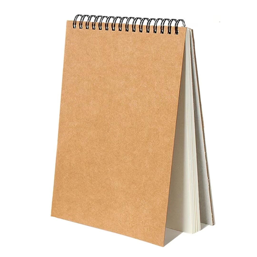 Sketch Book Pad, A4 Drawing Book Spiral Bound, 60 Pages, 160GSM Art Book, Durable Acid Free Sketchbook for Painting, memos, Graffiti and Artist Sketch Pad,30 Sheets (Pack of 1, A4)