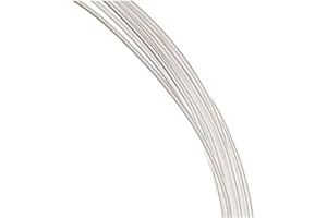 Adabele 5 Feet Authentic Sterling Silver Jewelry Wire Dead Soft Round Beading Wire (0.5mm/24 Gauge) Hypoallergenic Nickel Free for DIY Craft Jewelry Making SS281-0.5
