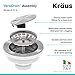 KRAUS Stainless Steel Versi Drain Assembly with FlipCap, ST-4