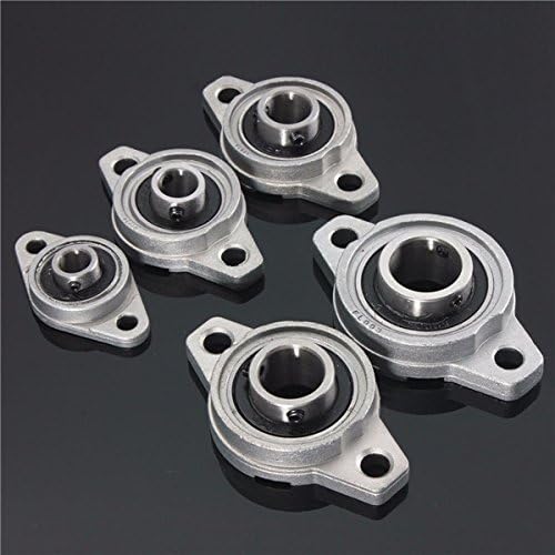 ChaRLes Machifit 8/10/12/15/17Mm Bore Diameter Zinc Alloy Pillow Block Flange Linear Bearing Kfl Series CNC - 8mm