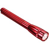 MagLite Mini Pro LED Flashlight, 332 Lumens, 2 AA, Red | Compact 332-lumen performance and legendary Maglite design with spot-to-flood focus, Candle Mode, Batteries and Belt Holster.