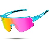SPOSUNE Polarized Cycling Glasses for Men Women, UV400 Protection Sports Sunglasses for Baseball Running Fishing Riding