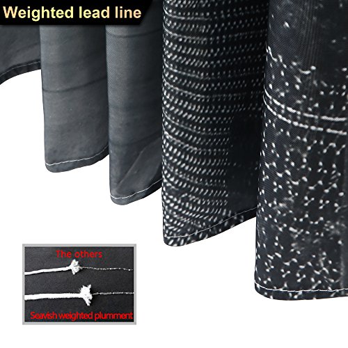 image for Uphome 72 X 78 Inch Waterproof Grey Paris Eiffel Tower Custom Bathroom