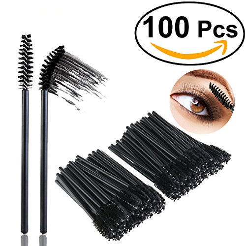 NUOLUX Mascara Brushes,100pcs Disposable Mascara Wands Mascara Applicator Set