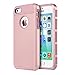 iPhone SE Cases, iPhone 5S Case, iPhone 5 Case, BENTOBEN Slim Fit Dual Layer Hard PC Soft TPU Hybrid Shock-Absorption and Anti-Scratch Cover for Apple iPhone 5 5S SE, Rose Gold