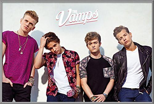 The Vamps - Framed Music Poster / Print (Leaning Against Wall) (Size: 36" x 24")