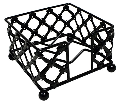 CounterArt Black Lattice Wire Square Coaster Holder