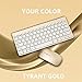 KINGEAR Wireless Keyboard/Mouse Full-size Whisper-quiet Wireless Keyboards and Mouse for Desktop and Mac in Ergonomic Design