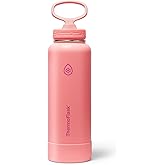 ThermoFlask 40 oz Double Wall Vacuum Insulated Stainless Steel Water Bottle with Straw Lid, Sunkissed Coral