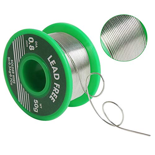 MEYUEWAL Bleifreie Lötdraht Lötzinn, Lötmaterial mit Kolophoniumkern, Weichlot, Lötflussmittel,Lötzinn 50 g Durchmesser 0.8 mm