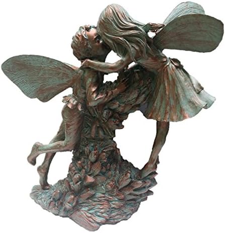 Homestyles Henry and Elizabeth Fairy 96005 Extra Large 22"h Garden Statue Bronze Patina
