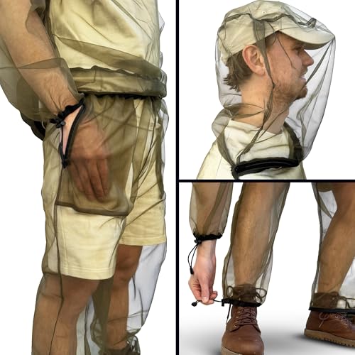 Universal Backpackers Anti-Insect Mosquito Net Suit – Mesh Jacket & Trousers for Men and Women – Durable Outdoor Clothing
