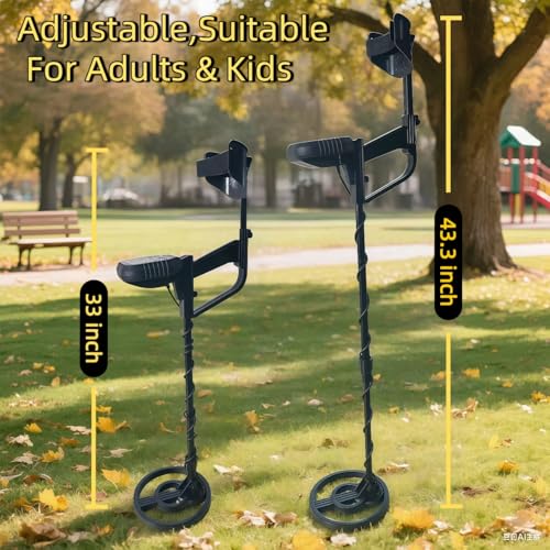 Aipat Metal Detector for Adults, Professional Waterproof & Adjustable Stem, Higher Accuracy Gold Detector with LCD, Advanced DSP Chip, Lightweight detecteur de Metal Suitable for Beach and Backyard