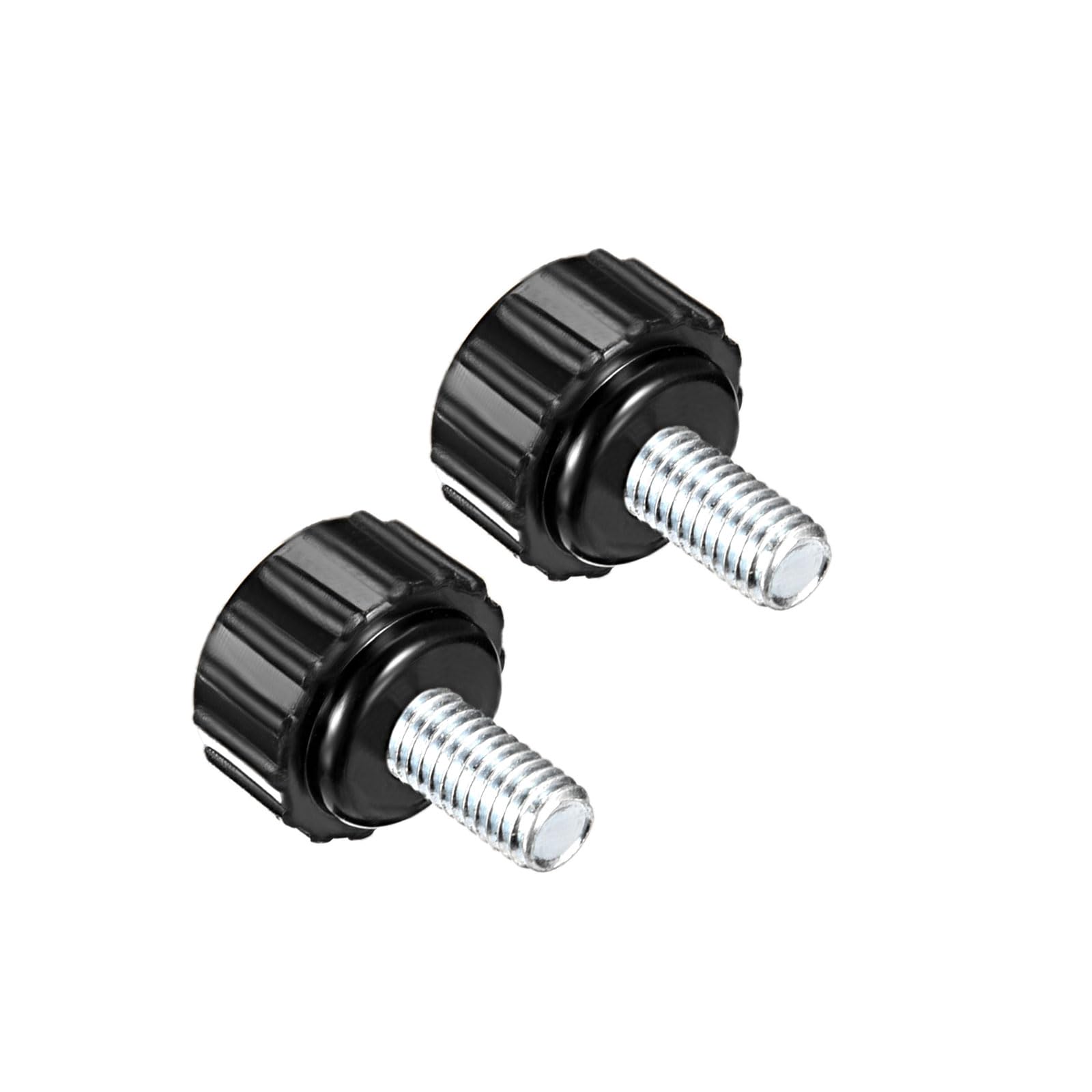CoCud Knurled Clamping Knobs, M5 x 10mm Male Thread 16mm Head, Thermoset Plastic Thumb Screw Grip Bolt Knobs Black - (Applications: for Lathe Machinery), 2-Pieces