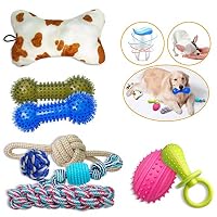 Popetz Dog Chew Toys 9 Pack, Dog Rope Toy Dog Squeaky Toys Plush Dog Toys