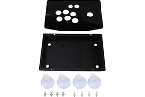 QANYEGN Acrylic Panel Case, Black Set Kits, Game Consoles Replacement for Games Machines