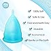 Blossom Menstrual Cup, Say No to Tampons | Get Blossom Cups for Menstrual Days| Period Cup, Reusable Menstrual Cup, Silicone Cup (Large Menstrual Cup, Blue)