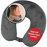 My Perfect Dreams Premium Travel Pillow (Grey), Sleep with NO Neck Pain, Super Soft Memory Foam Neck Pillow Easy Washing with Removable Cover