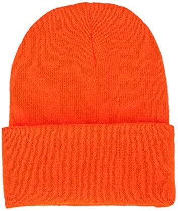 CANCA Unisex Cuff Warm Winter Hat Knit Plain Skull Beanie Toboggan Knit Hat/Cap