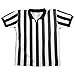 Referee Necessities Men's Bundle - Black & White Striped Official Jersey, Umpire Hat, & Stainless Steel Ref Pea Whistle with Lanyard - Pro/Amateur Team Sports Costume Apparel Kit for Men