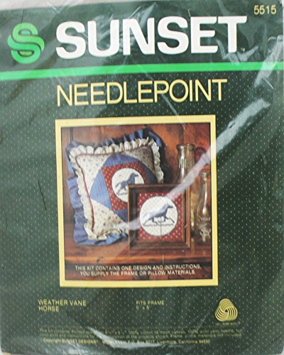 Vintage Sunset Needlepoint Kit Weather Vane Horse 5