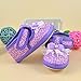DZT1968® Baby Girl Cloth Round Dot Soft Sole Prewalker Mary Jane Shoes With Bowknot (0~3 Months, Purple)