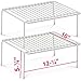 DecorRack 2 Counter and Cabinet Shelf Racks, Kitchen Storage Organizer, Steel Metal Wire Shelves for Pantry, Closet and Freezer 12.5 x 10 x 5.25 inch, Gray Color (2 Pack)