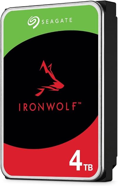 Seagate IronWolf 4 TB NAS HDD – 3.5 Inch SATA 6 Gb/s 5400 RPM 256 MB Cache