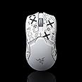 Hokeyio Mouse Grip Tape Sticker for Razer Viper Ultimate Wireless Non Slip Suck Sweat Pre Cut Print Set-White