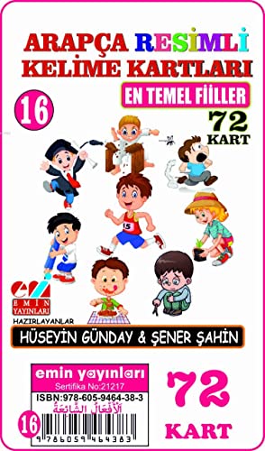 Arapca Resimli Kelime Kartlari 16 En Temel Fiiler (72 Kart) at Amazon