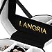 LANGRIA Embossed Faux Leather Jewelry Box, Octagonal Shape with Built-in Mirror, Lockable, Compact Size, Makeup and Accessories Storage Organizer Case (White)
