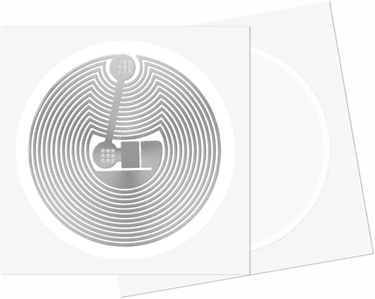 11 pcs NFC Tags NTAG 213 Stickers, Blank White Round NFC 213 Tag 25mm with 144 Bytes Memorys 13.56 MHz RFID Tag Fully Programmable, Compatible with iPhone NFC-Enabled Smartphone & Devices