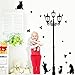 Soledi Wall Sticker Lamp 4 Cat Bird Removable Drawing Room Home Workplace Black Street Light Lamp