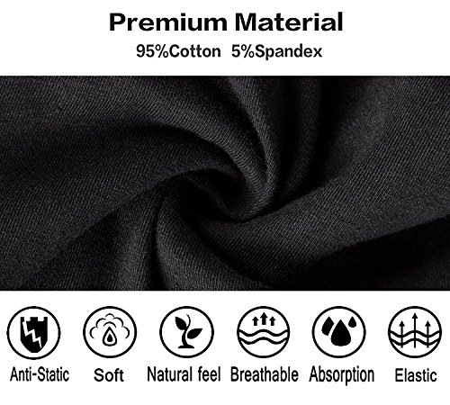 ADOLPH Men's Boxer Briefs 5 Pack No Ride-up Breathable Comfortable Cotton Underwear - Thumbnail 5