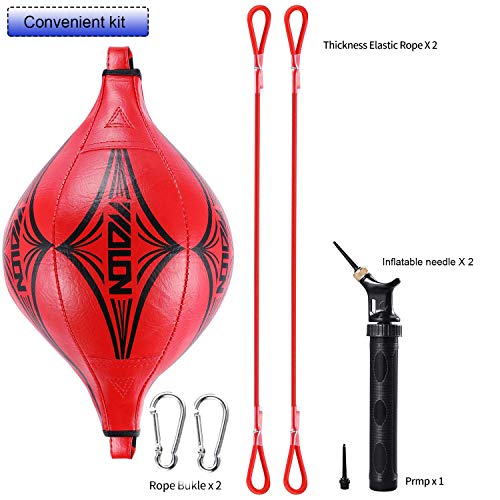 image for OPLIY Double End Ball, Boxing Speed Ball Leather Boxing Ball with Pump