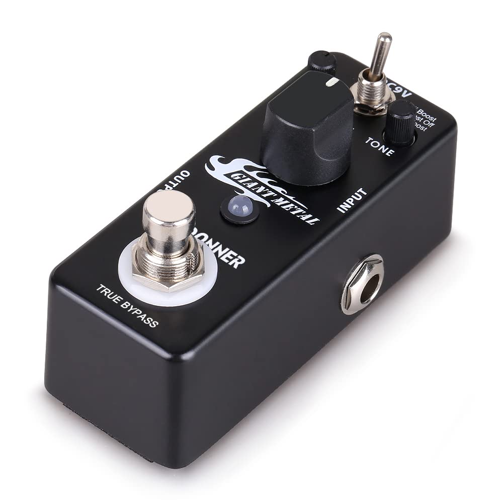 Donner Giant Metal Distortion Pedal -Boost Distortion for Electric Guitar, Pedalboards, 3 Modes True Bypass