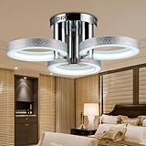 LightInTheBox Chandelier LED Modern Silver 3 Lights, Modern Home Ceiling Light Fixture Flush Mount, Pendant Light Chandeliers Lighting, Home Color=Silver;Light Source Color=White;Voltage=90-240V