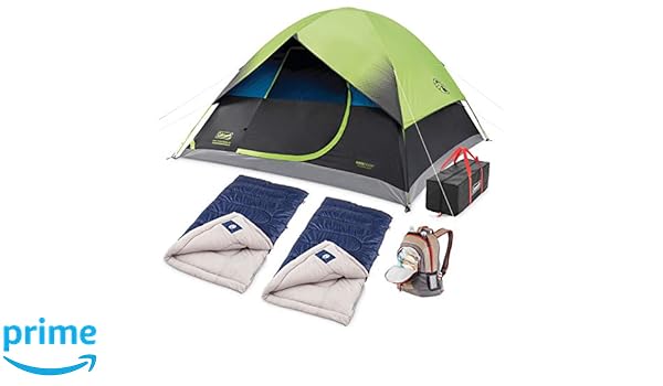 Amazon Com Coleman Deluxe Festival Bundle 6 Person Dark Room