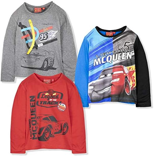 Multi Pack of Licensed Long Sleeve Character Tops for Boys Girls 2-Pack, 3-Pack 100% Cotton - Minions, Paw Patrol, Disney Mickey Minnie Mouse, Frozen