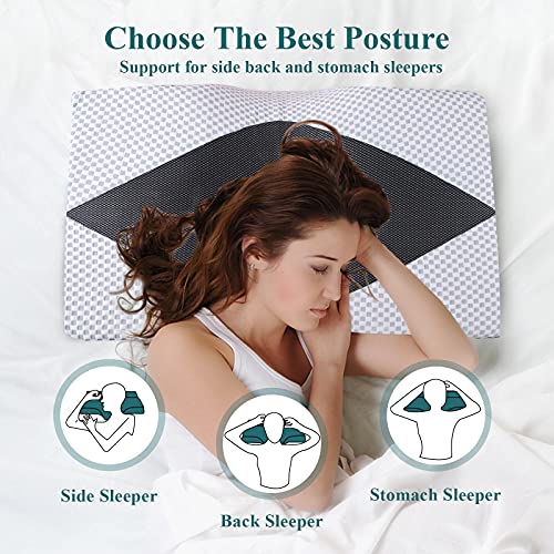 IKSTAR Cervical Pillow for Neck Pain, Memory Foam Neck Pillow for