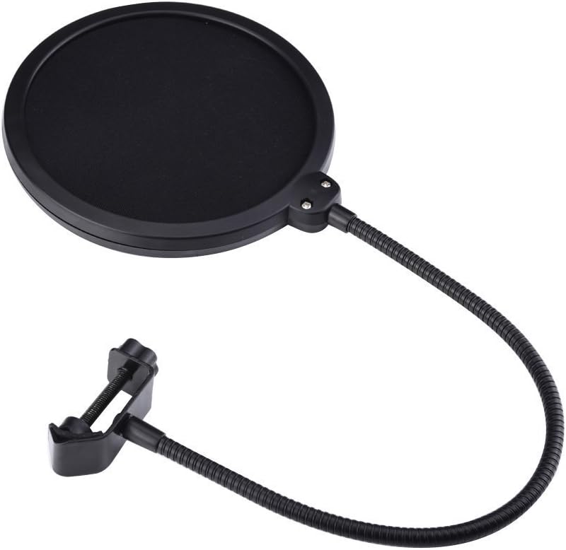 GamutTek 350mm Laenge 130mm Durchmesser Studio Microphone Mic Windschutz Pop Filter Mask Schied Popschutz/Popkiller Pop Blocker Fuer Apropos Singen Recording